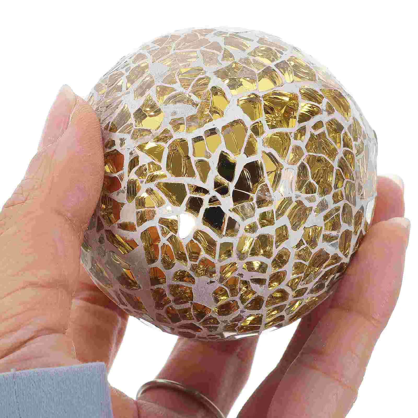 4 Pcs Mosaic Ball Home Decor Sphere Tabletop Desktop Ornament Accessories Vases