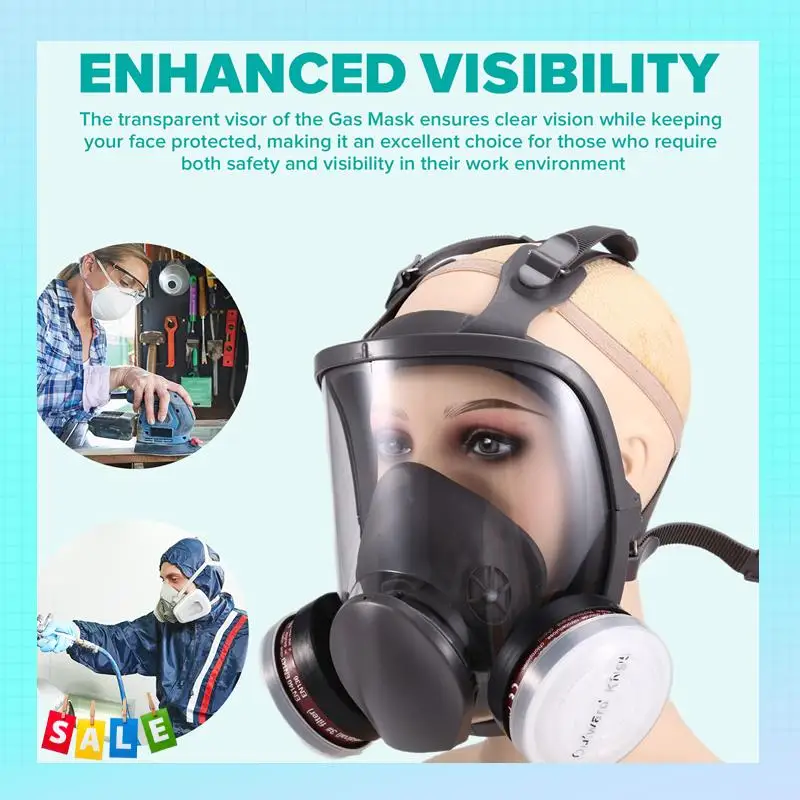 A56X Gas Mask Full Face Mask Protective Mask Formaldehyde Filter Protective Mask 6800 Chemical Mask