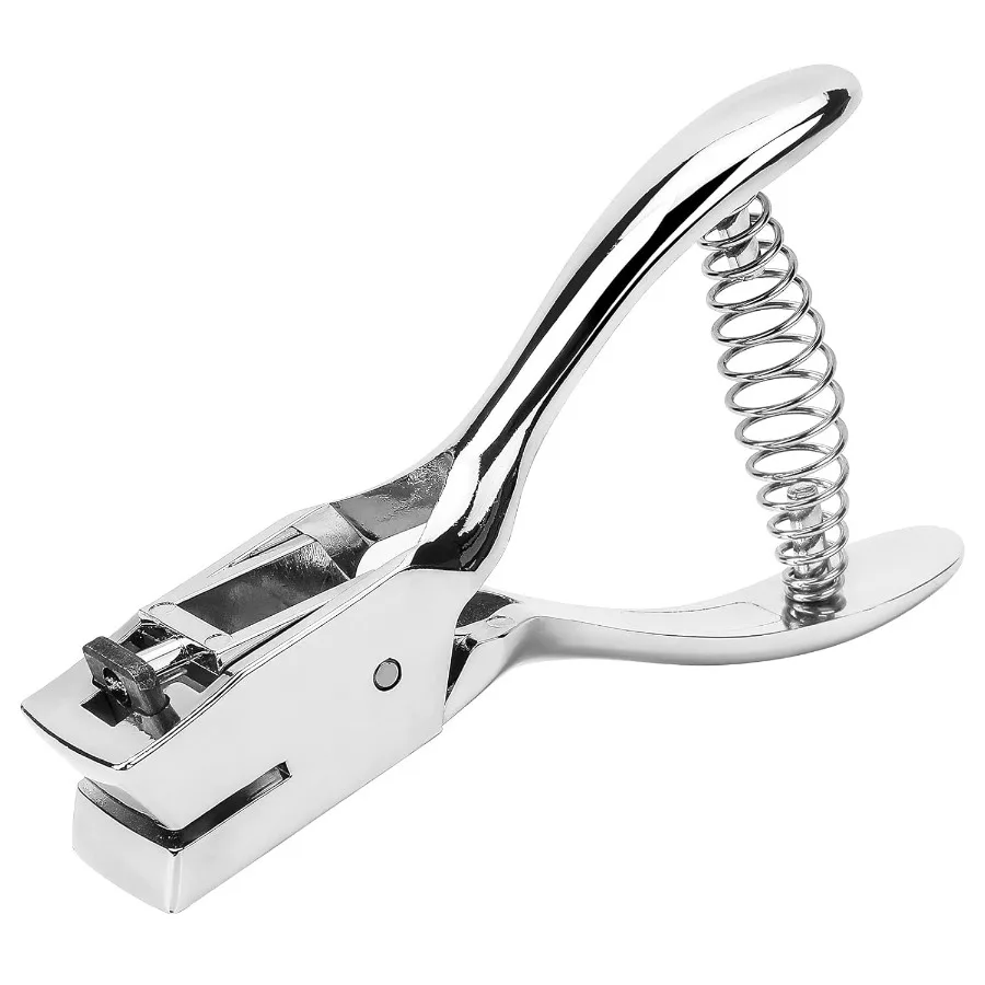 

Ручной дырокол MROCO с одним слотом для удостоверений личности с размером отверстия 15 мм x 3 мм идеально подходит для безопасного переплета удостоверений в офисной школе