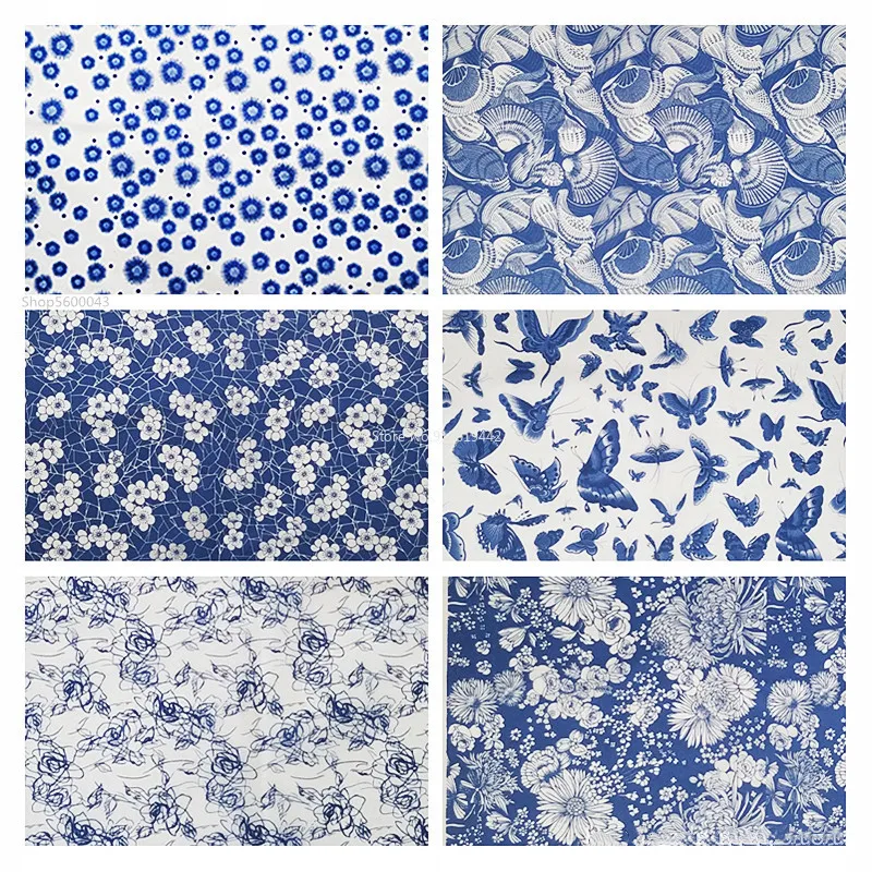 Ceramic Art Underglaze Painting Paper Clay Color Flower Paper Blue and White Porcelain High Temperature Decal