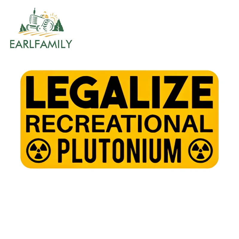 EARLFAMILY Autocollants Plutonium Recreatifs de Haute Qualité pour Boîte à Outils, Ordinateur, Refroidisseur, Guitare Simple, Valise et Bagages