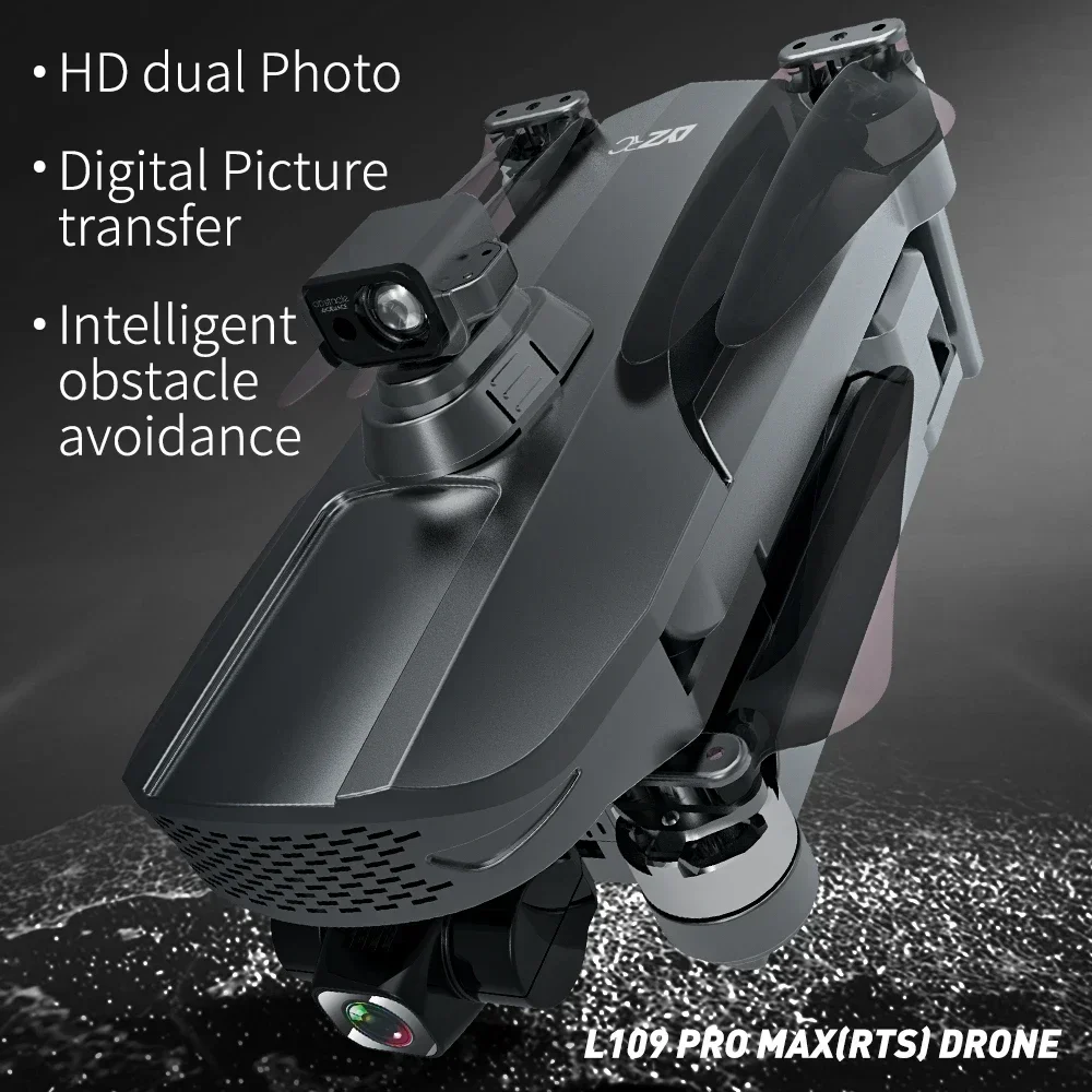 L109 PRO MAX RTS Drone 4K Profesjonalny podwójny aparat HD 360° ° Unikanie przeszkód Bezszczotkowy GPS WIFI Drony FPV RC Quadcopter Zabawka