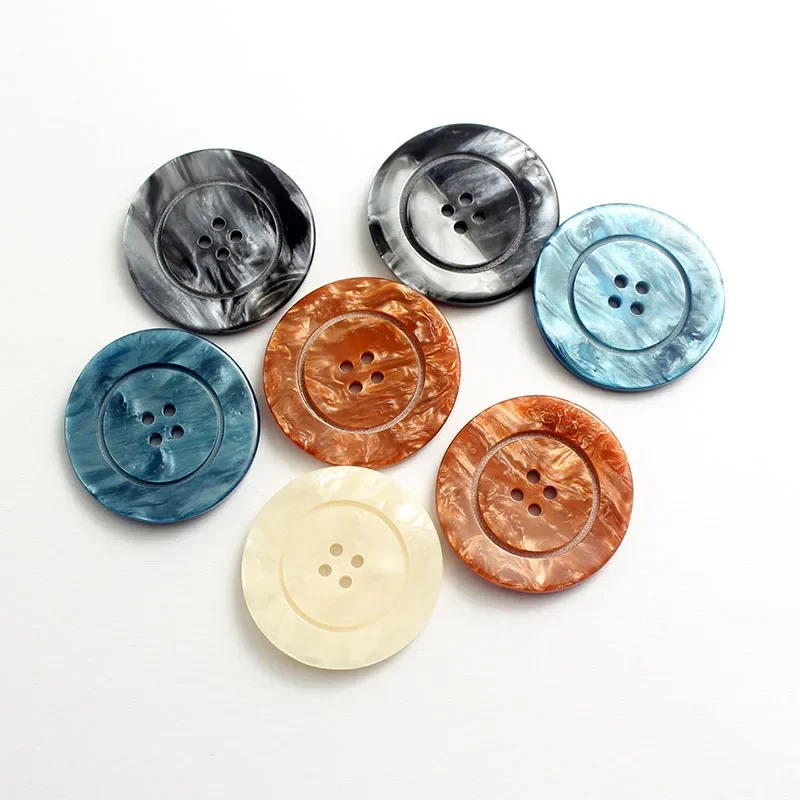 10PCS 15-30MM Resin 4 Holes Button Sewing Accessories Size Complete for Clothing Decorative Buttons Handmade DIY Sewing Buttons