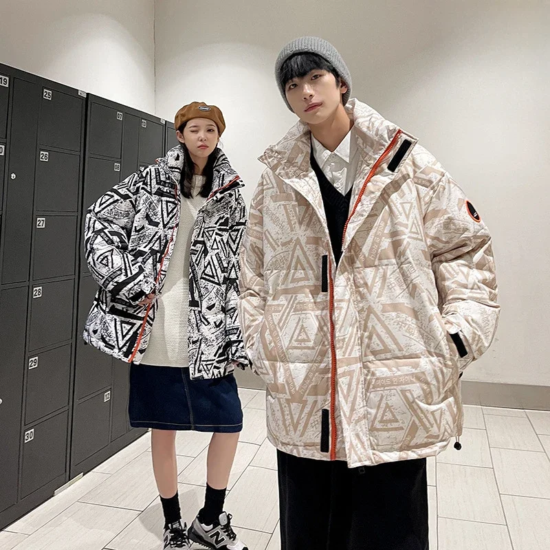 Doudoune d'hiver en duvet de canard blanc, optique décontractée à la mode pour jeunes, veste de couple, nouveau modèle 2024