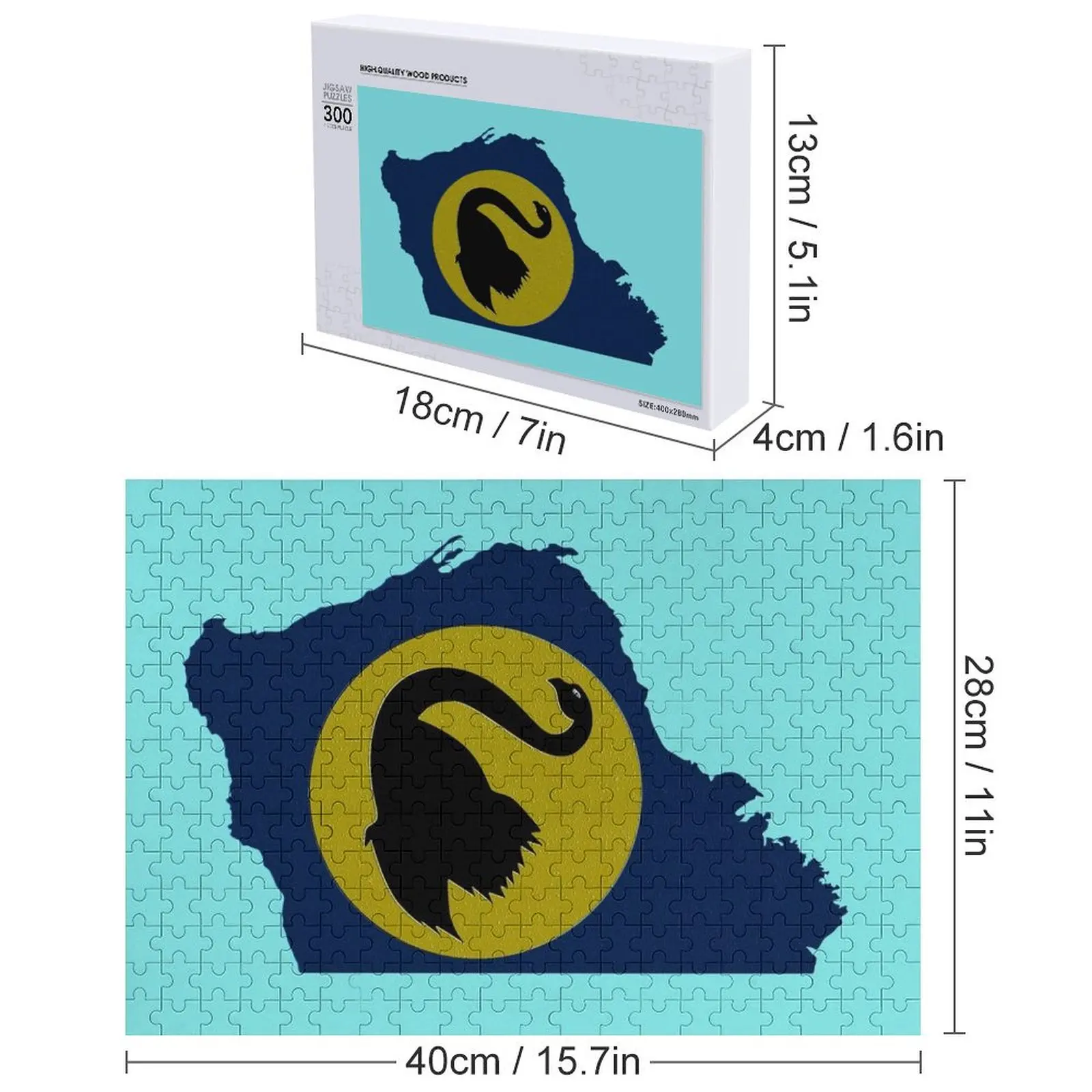 خريطة أستراليا الغربية مع ألغاز الصور المقطوعة العلم لعبة ألغاز الأطفال #5