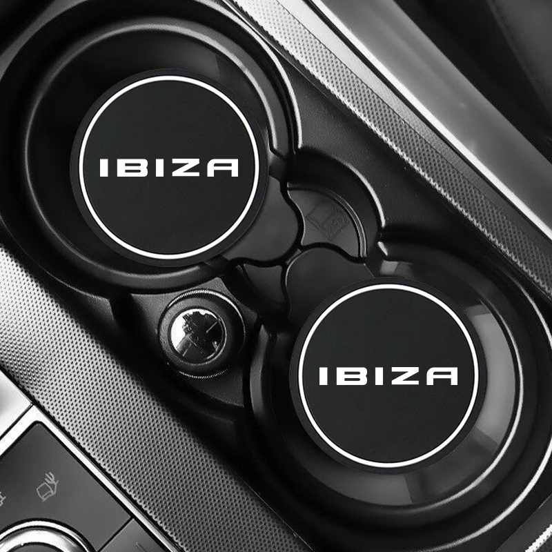 Posavasos de Gel de sílice para coche, almohadilla antideslizante, accesorios de posavasos de silicona para Ibiza LOGO 6L MK4 FR Line TSI TDI, 2 uds.