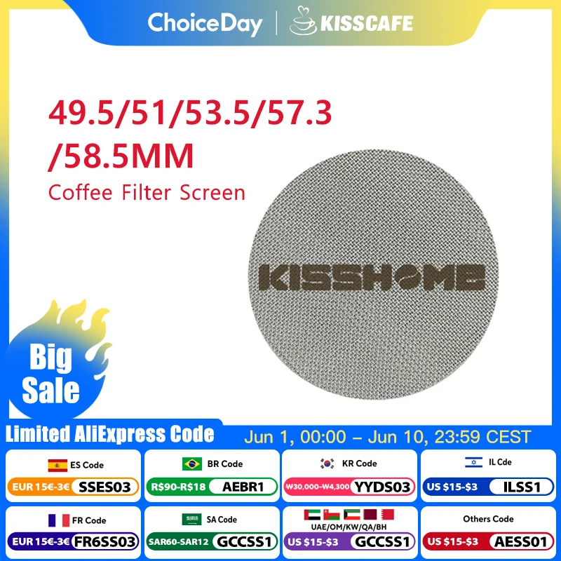 

Espresso Puck Screen Filter Screen Mesh Plate Portafilter Reusable Coffee Making For Espresso Machine Accessories Barista Tools