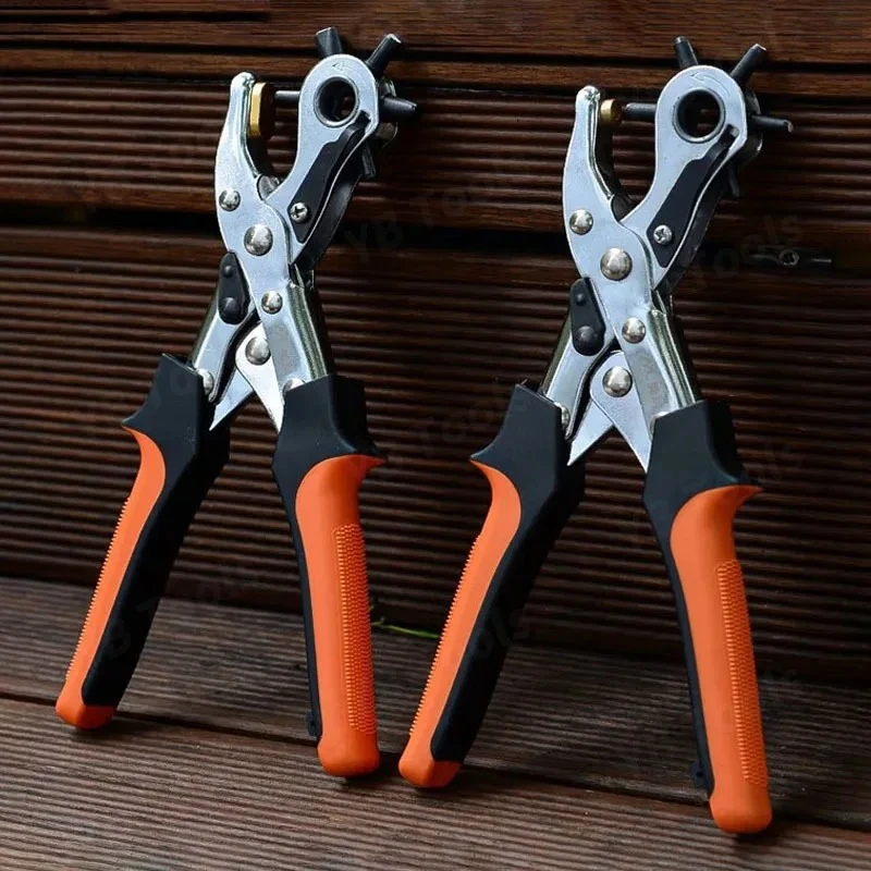 DIY Tool Watchband Strap Household Leathercraft Leather Belt Hole Punch Plier Labor-saving Punching Plier Round Hole Oval Hole