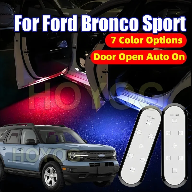 Fit for Ford Bronco Sport 2021-2026 Wireless Car Door Warning Light with a Magnetic Sensor and No-Drill Installation