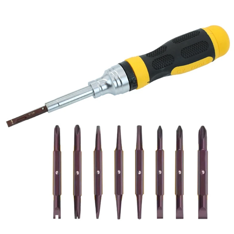 19-In-1 Screwdriver Set Computer Maintenance Tool As Shown Steel+Plastic Hexagon S2 Batch Head