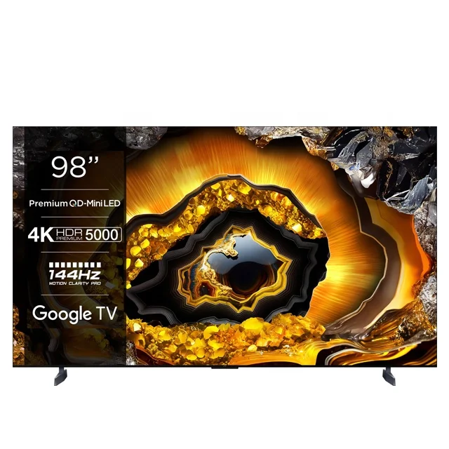 Gaming TV 144hz High Brush 98/100 Inch QD-Mini LED 4K UHD  Google Android TV Support 5000 Nits Google Assistant Built-in Wifi6