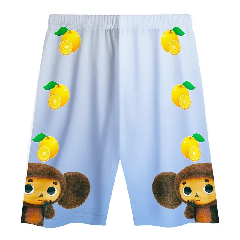 Sommer Kinder Kleidung Cheburashka Affe Shorts T-Shirt Set für Jungen Mädchen Kinder 3D-Druck Top Anzug Lounge wear Geburtstag Outfit