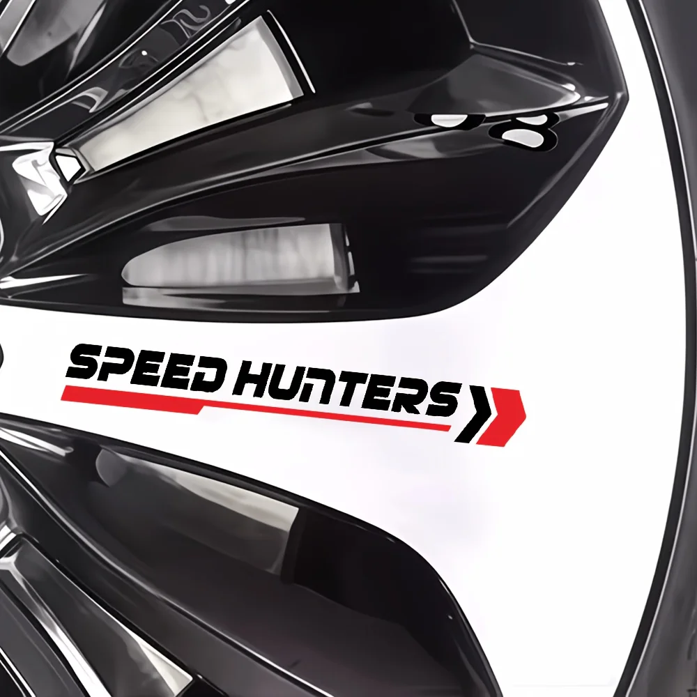 

4pcs/Set Speed Hunter JDM Racing Style Vinyl Stickers, Suitable for Car Rims, Bumpers, Side Skirts, Motorcycles