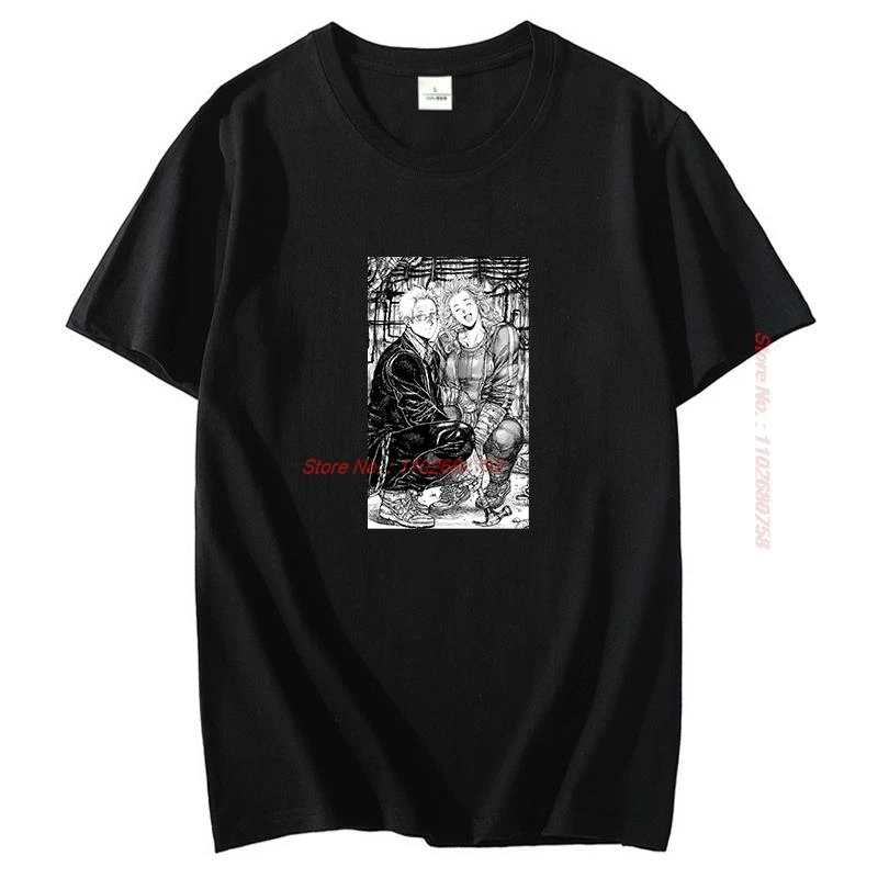 Shin And Noi Short Sleeve T-Shirts Dorohedoro Caiman Nikaido Manga Anime Summer Cotton T-Shirt Men's Short Sleeve T-Shirt