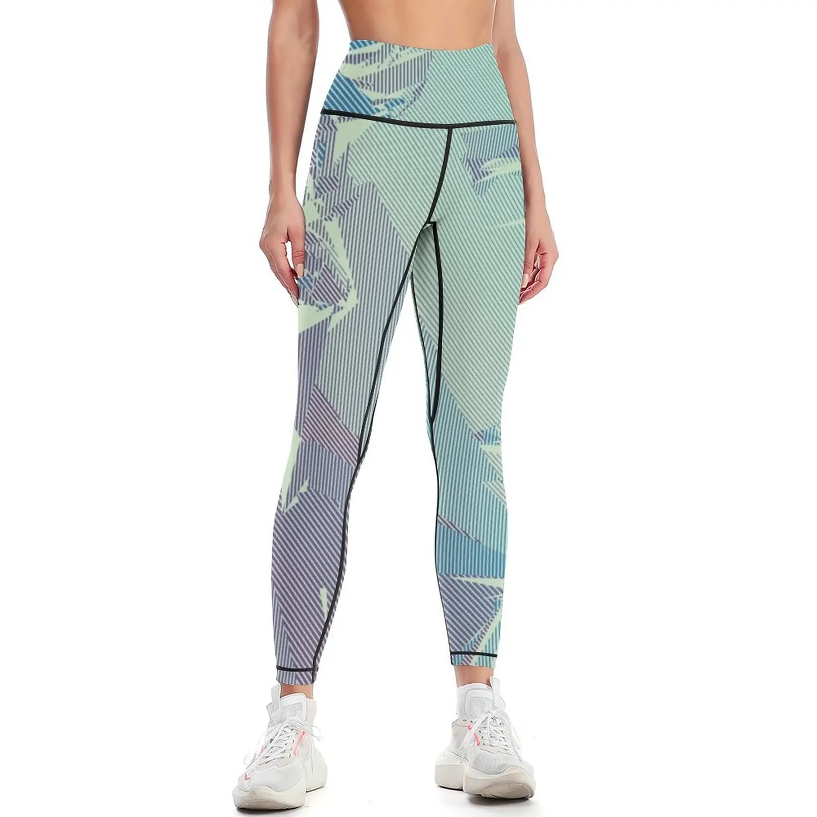 Giuliano Scanline Portrait | Day Time Leggings push up fitness workout clothes for legging gym Womens Leggings