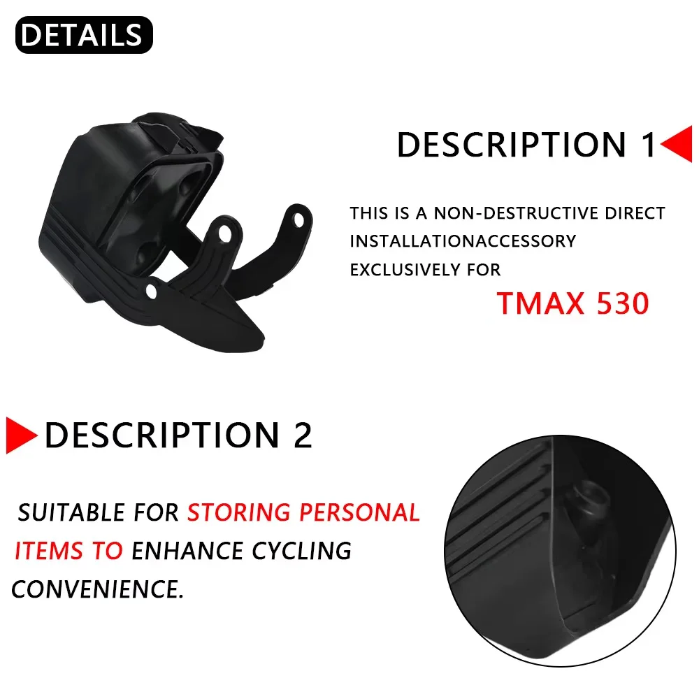 Motorcycle Accessories For TMAX 530 2017-2019 Motorcycle Front Fairing Glove Box Tool Box Storage - view 2