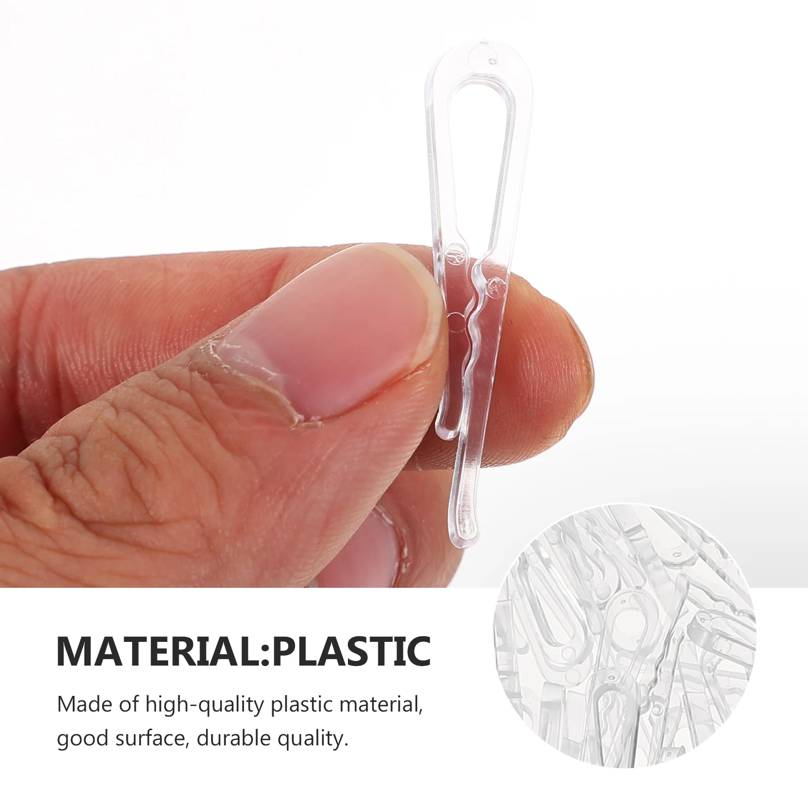 

200pcs Shirt Clips Multifunctional Plastic Sock Underwear Apron Fixing Clamps With Teeth For Clothes Packing