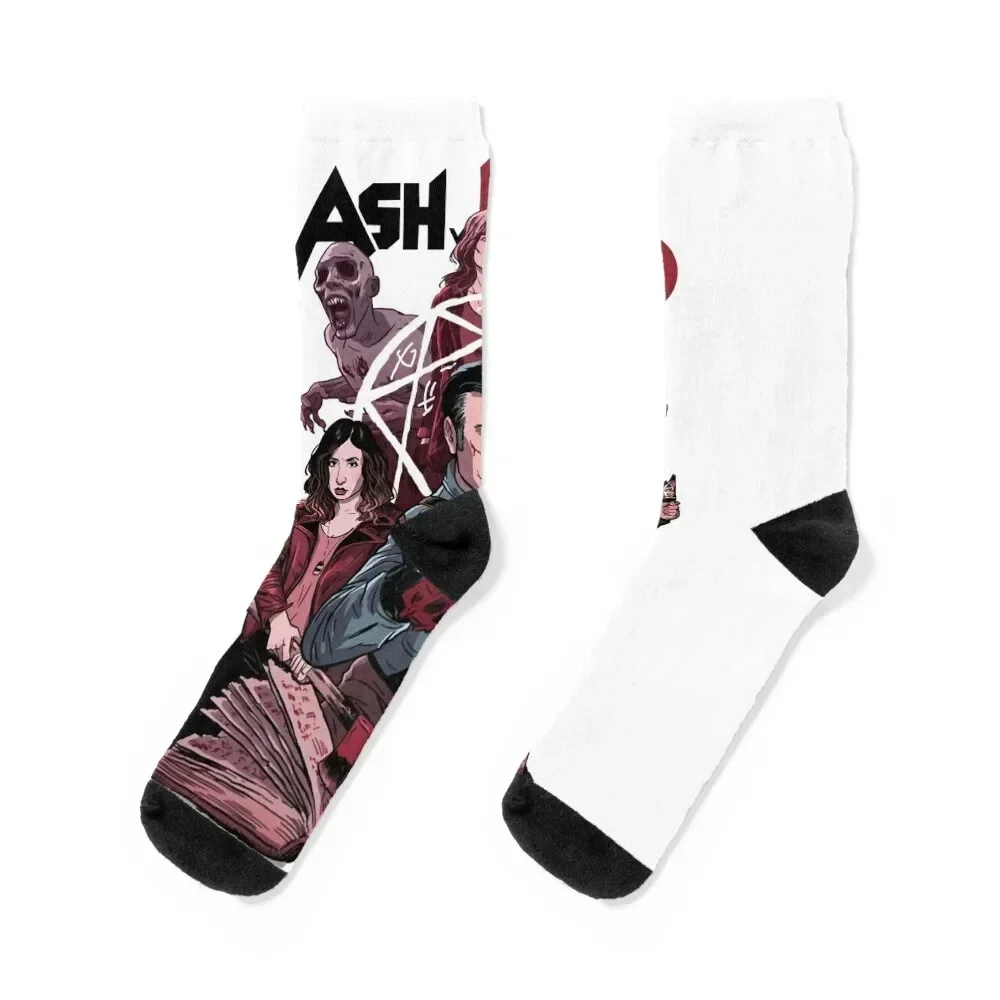 Ash Vs Evil Dead evil Socks happy funny sock hiphop Antiskid soccer Men's Socks Women's