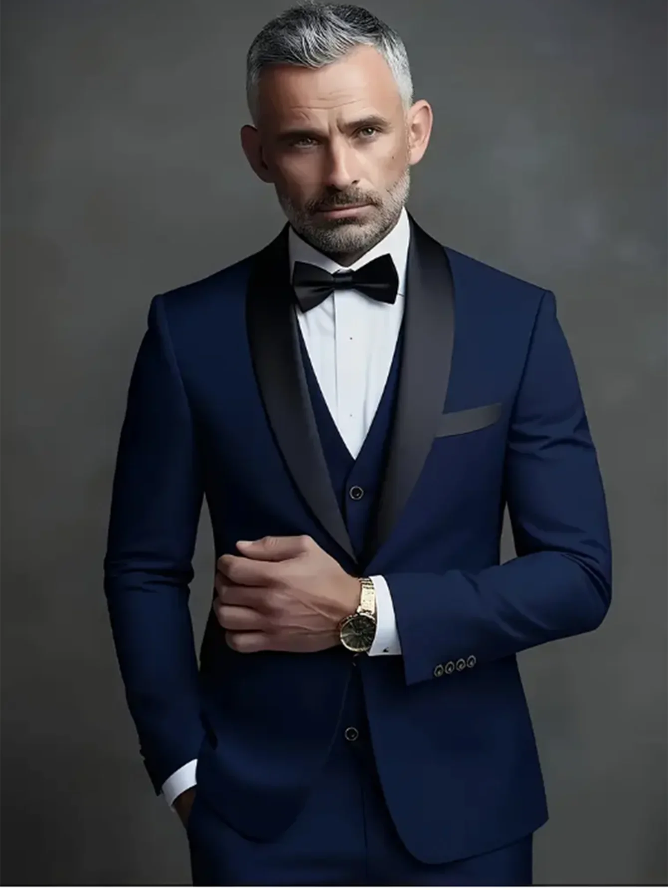 Men'S.Suit 3pcs Set,Jacket And Vest and Trousers, Fashionable Formal Wear, Suitable for Parties, Gatherings And Weddings.
