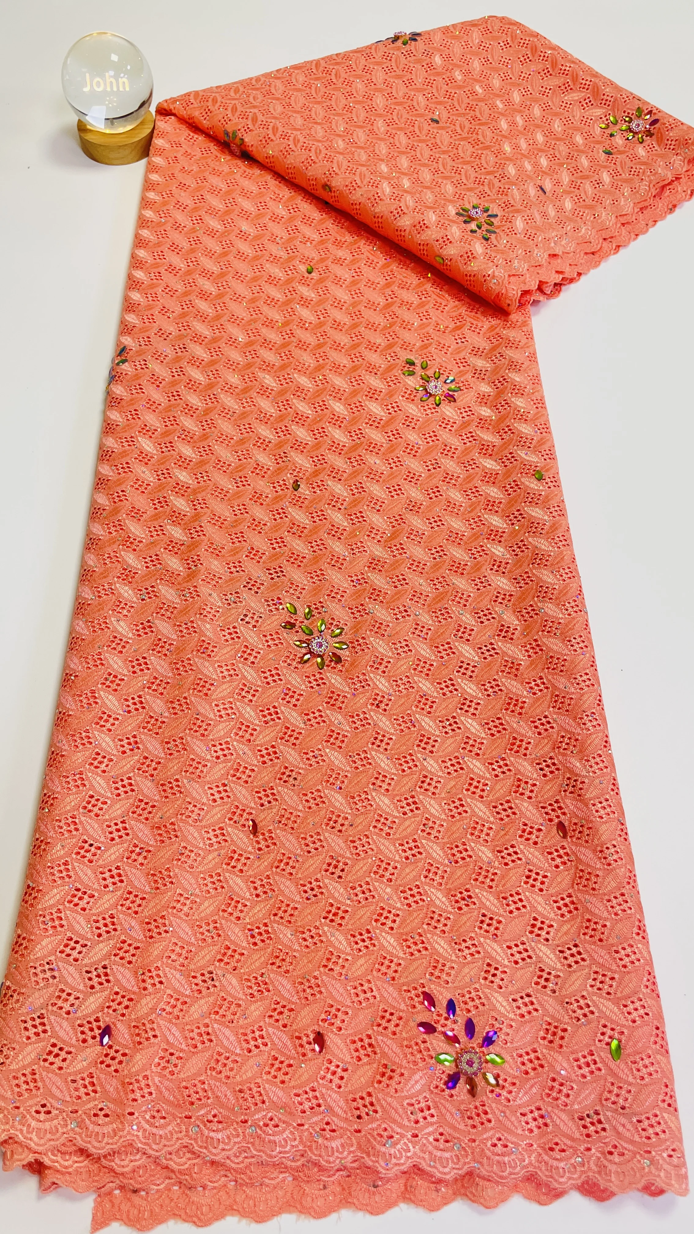 

High Quality Shiny Rhinestone Tulle Lace Fabric Nigerian African Embroidery Mesh for Party Asoebi Dress Latest 2026