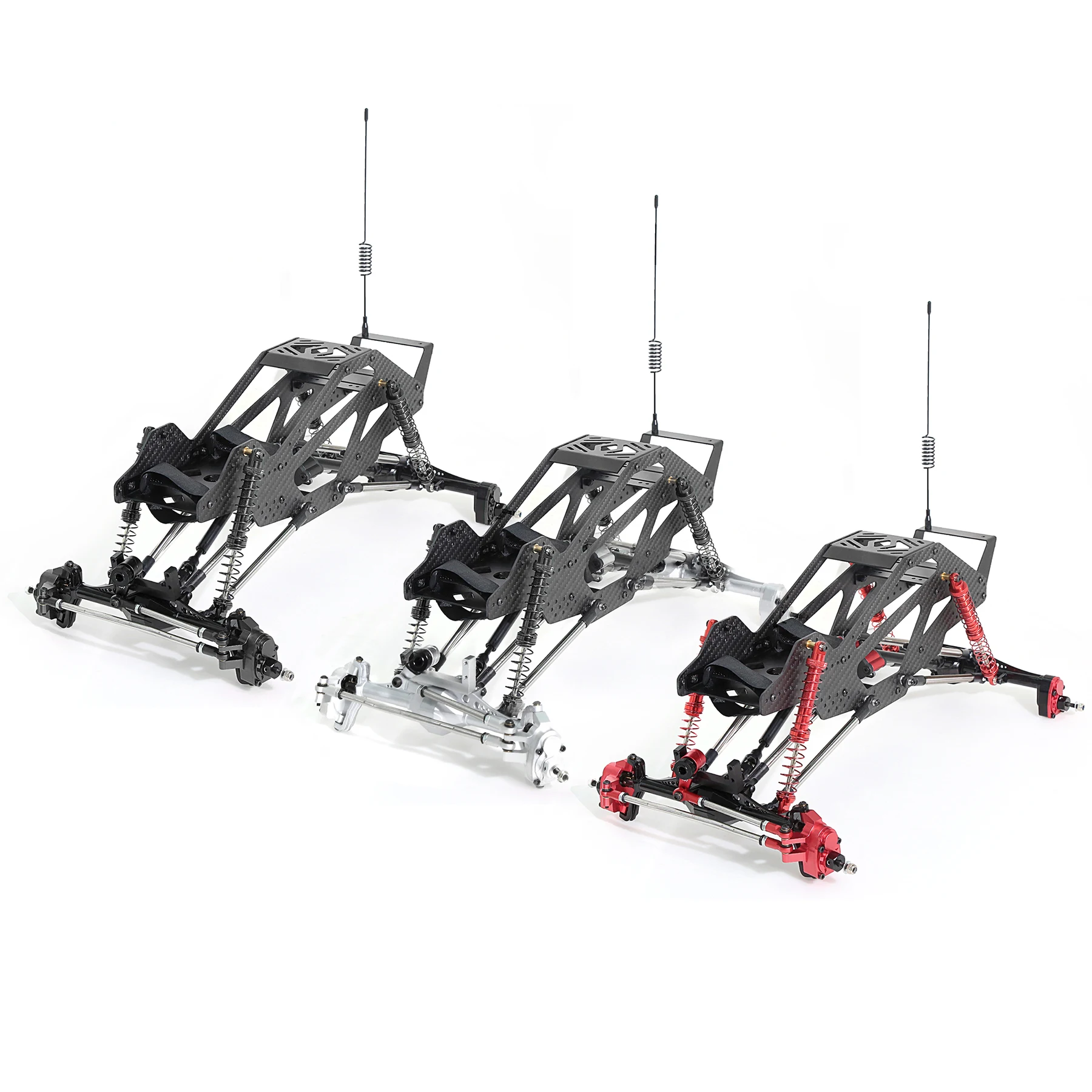 سيارة تسلق محاكاة محورية 1/10 مع تعديل تسلق قوي، إطار تسلق قفص خفيف الوزن من ألياف الكربون #2