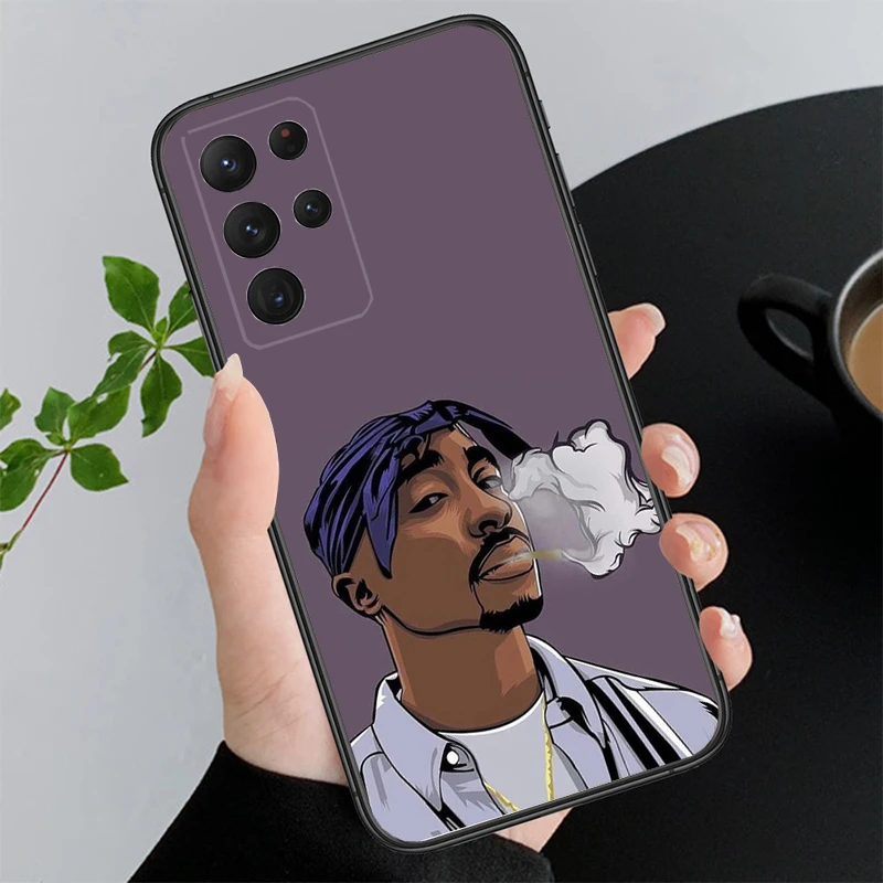 Phone Case for Samsung Galaxy A35 A55 A54 A15 A25 A05s A05 A22 A24 A52 A33 A34 M34 M14 M54 M23 Tupac 2pac Singer Case