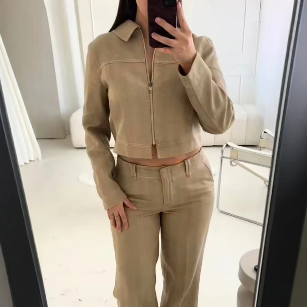 

Повседневная куртка с круглым вырезом, весеннее платье, осенняя женская мода, топ, стиль, простой дизайн, удобная посадка