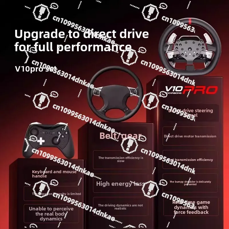 Lestard V10pro Force Reaction Racing Game Steering Wheel Simulator Full Set of Equipment V99 Learning Car PC Xbox Horizon PS4\5