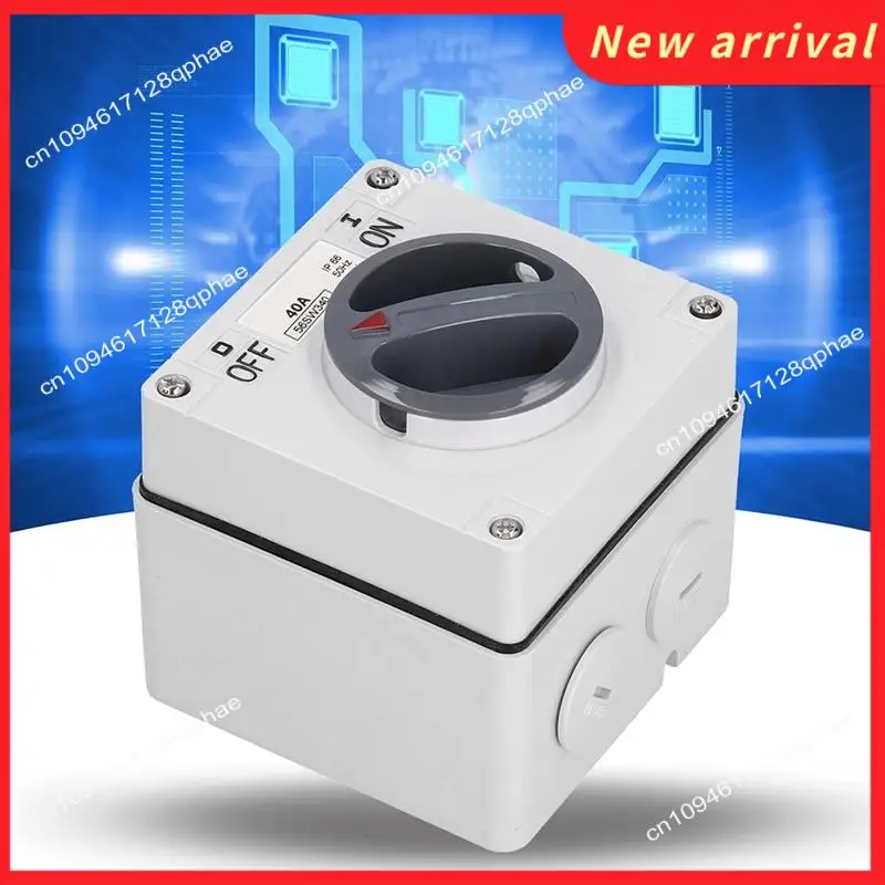 N89R Interruttore impermeabile Isolatore di alimentazione esterno Interruttore on-off Presa interruttore di controllo rotativo antipolvere con accessori (3P40A)