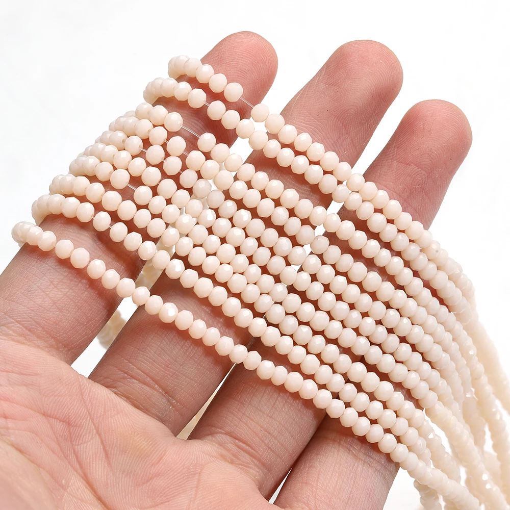 120 stücke/Los 3,6mm Kristallglas Rondelle Perlen Österreich facettierte runde lose Abstands perlen für DIY Schmuck Herstellung Armband Halskette – Detail 12