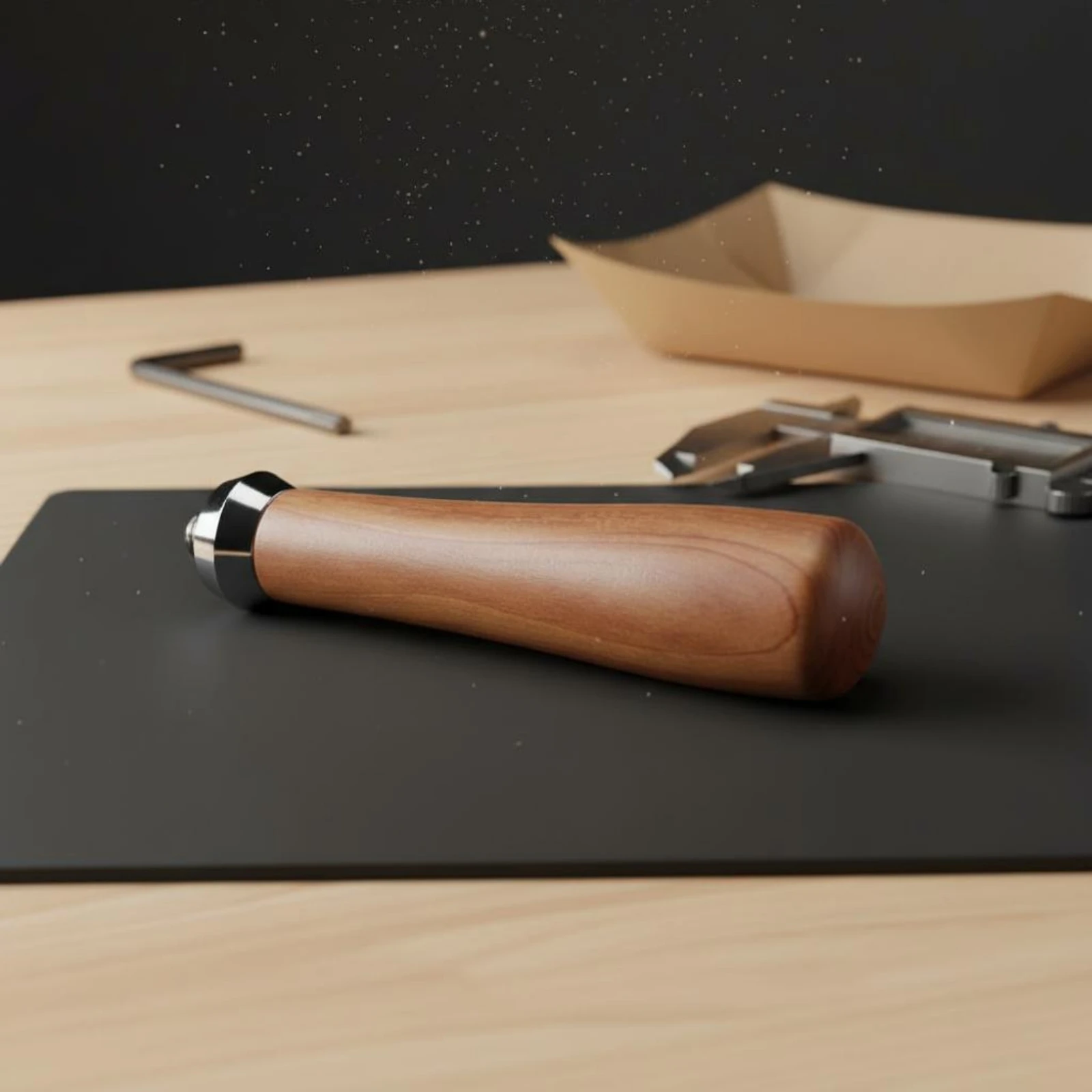 Wooden Portafilter Handle Ergonomic Design Appliance Part for Home Kitchen view 2