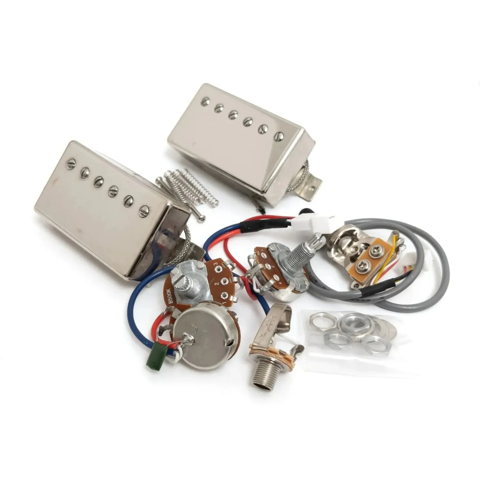 Alnico 5 Humbucker Pickup Set Neck Bridge 2 Conductor Wiring Harness For LP SG Style Electric Guitar Replacement Parts