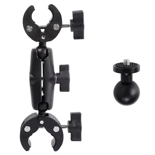 Abrazadera de cangrejo con Clip fuerte de doble enchufe, Base para manillar de bicicleta y motocicleta, Clip de soporte de montaje para Insta360 X4 X3 Go Pro 12 11 10