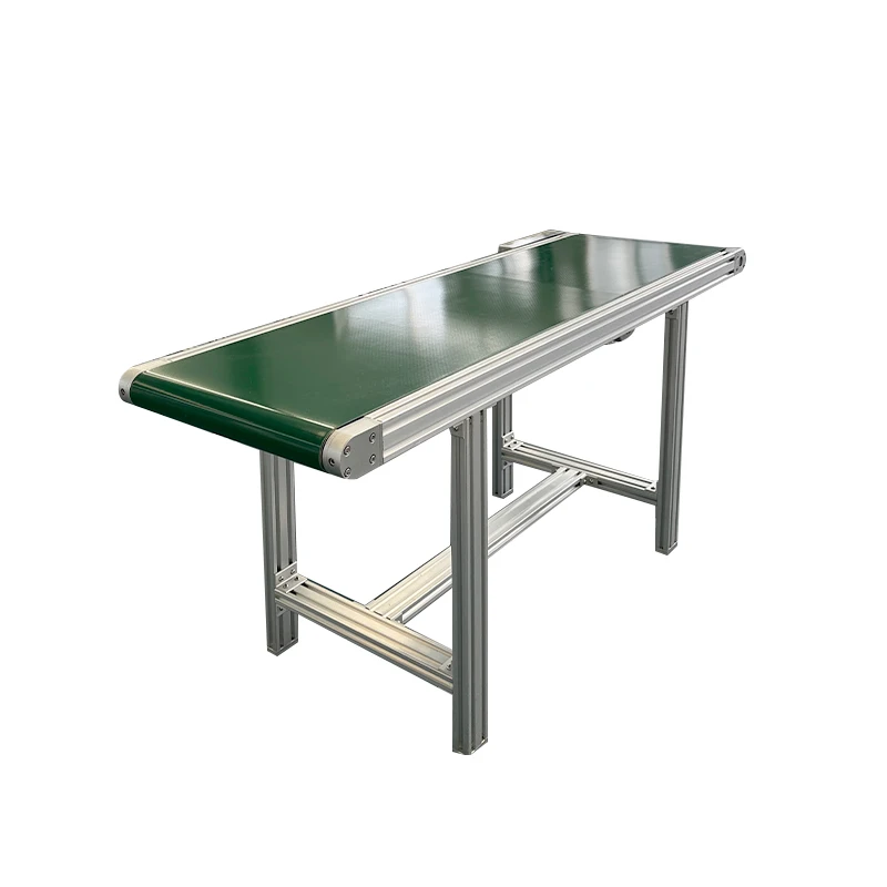 Factory Price Food Industry Desktop Production Line Stainless Steel Industry Small Green PVC Belt Conveyor System