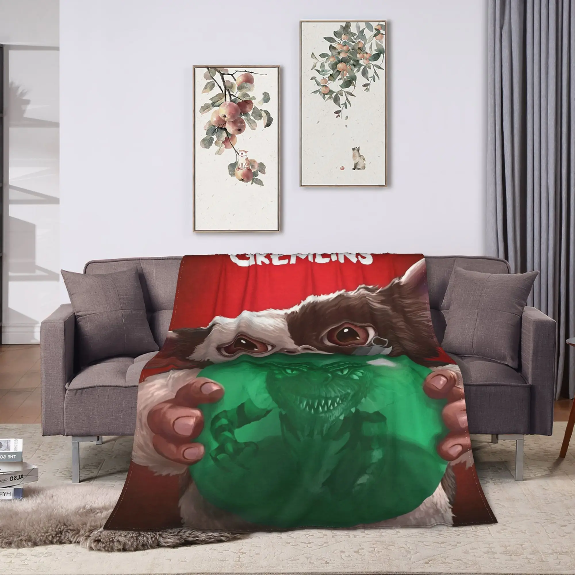 Gizmo Mogwai Monster Gremlins بطانية نزهة الفانيلا رمي بطانية للأريكة كرسي أريكة سرير تصميم دافئ ناعم جودة المفرش