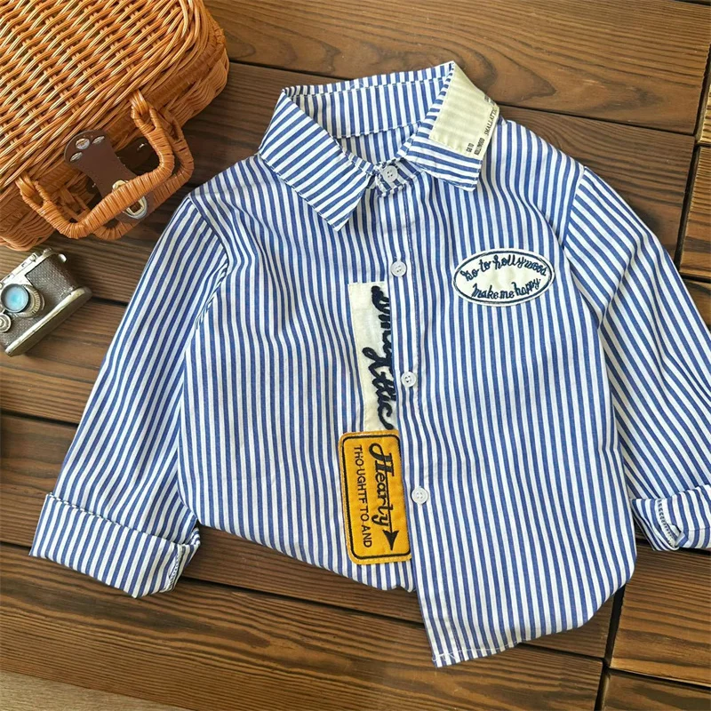 Girls Baby's Kids Blouse Coat Jacket Outwear 2024 Blue Spring Autumn Shirts Cotton Gift Party Sunscreen Children's Clothing