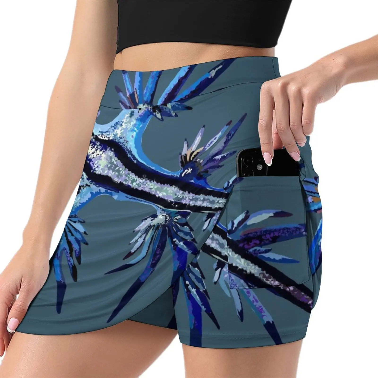 Blue Nudibranch Light Proof Trouser Skirt skirts luxury designer clothing women