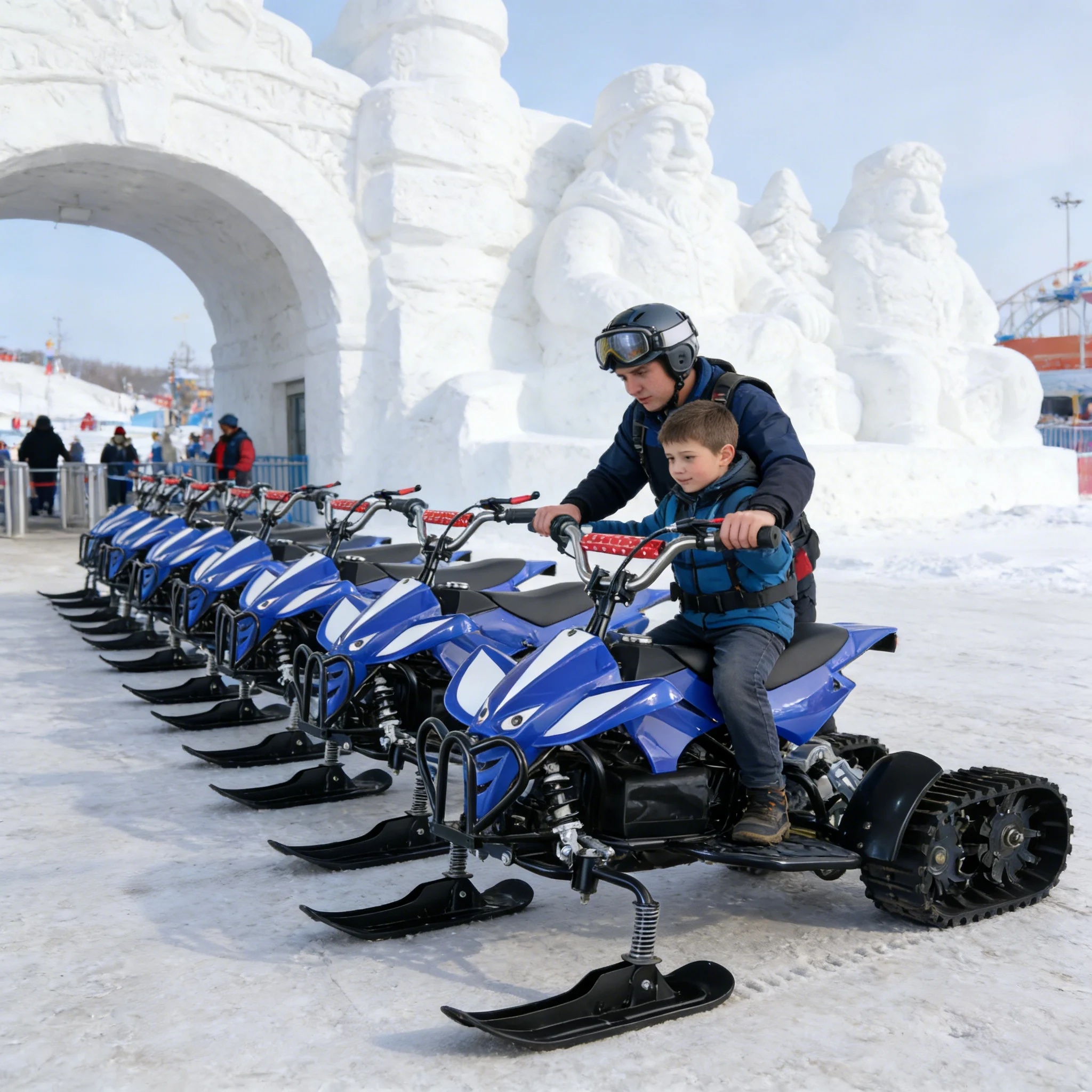Hot Sale High Performance Snow Scooter Electric Snowmobile Track Anti-Slip Reinforced for Deep Snow Use