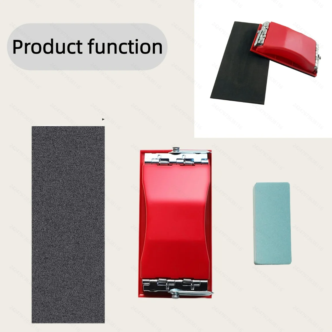 44-piece matte set with 14 types of sandpaper totaling 42 sheets, ranging from 120 to 3000 grit, includes sanding blocks and a sander, polishing boards and sanding blocks, suitable for wooden furniture decoration