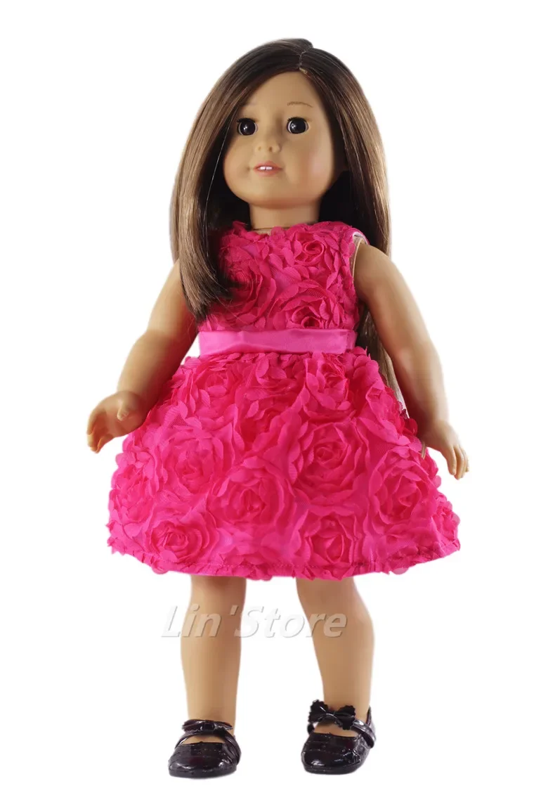 Doll Clothes Outfit Dress+coat+shoes for 18" inch American Doll Many Style for Choice B01