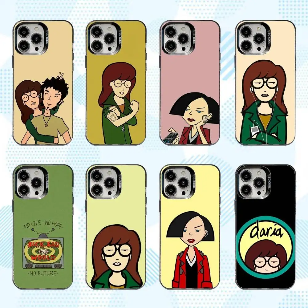 

D-DariaS C-Cool Phone Case For iPhone 16,15,14,13,12,11,Mini,Pro,SE,MAX White Matte Shockproof Cover