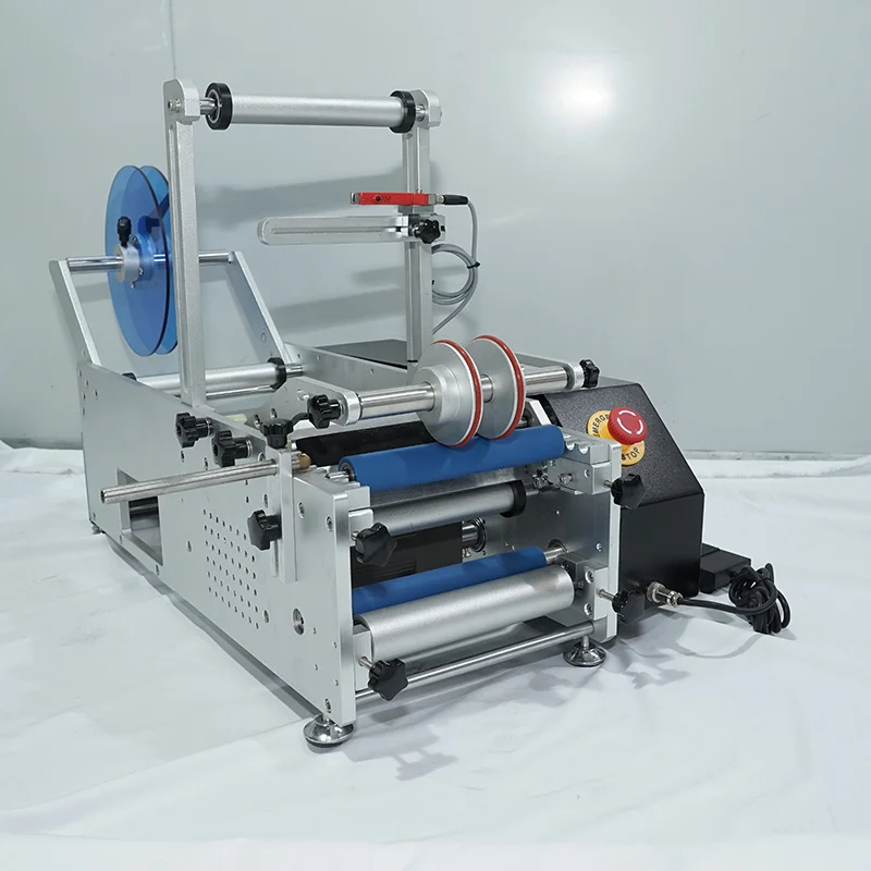 Portable Manual Semi Automatic Flat Surface Labeling Machine Manual Label Sticking Applicator for Iron Tin Cans