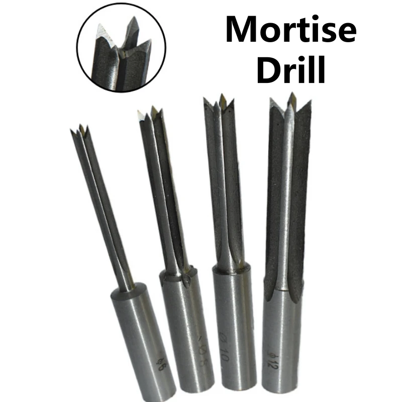 

6/8/10/12mm Four-blade Mortise Drill Woodworking Drill Chair Table Assembly Side Milling Installation Machine Cutter Tools