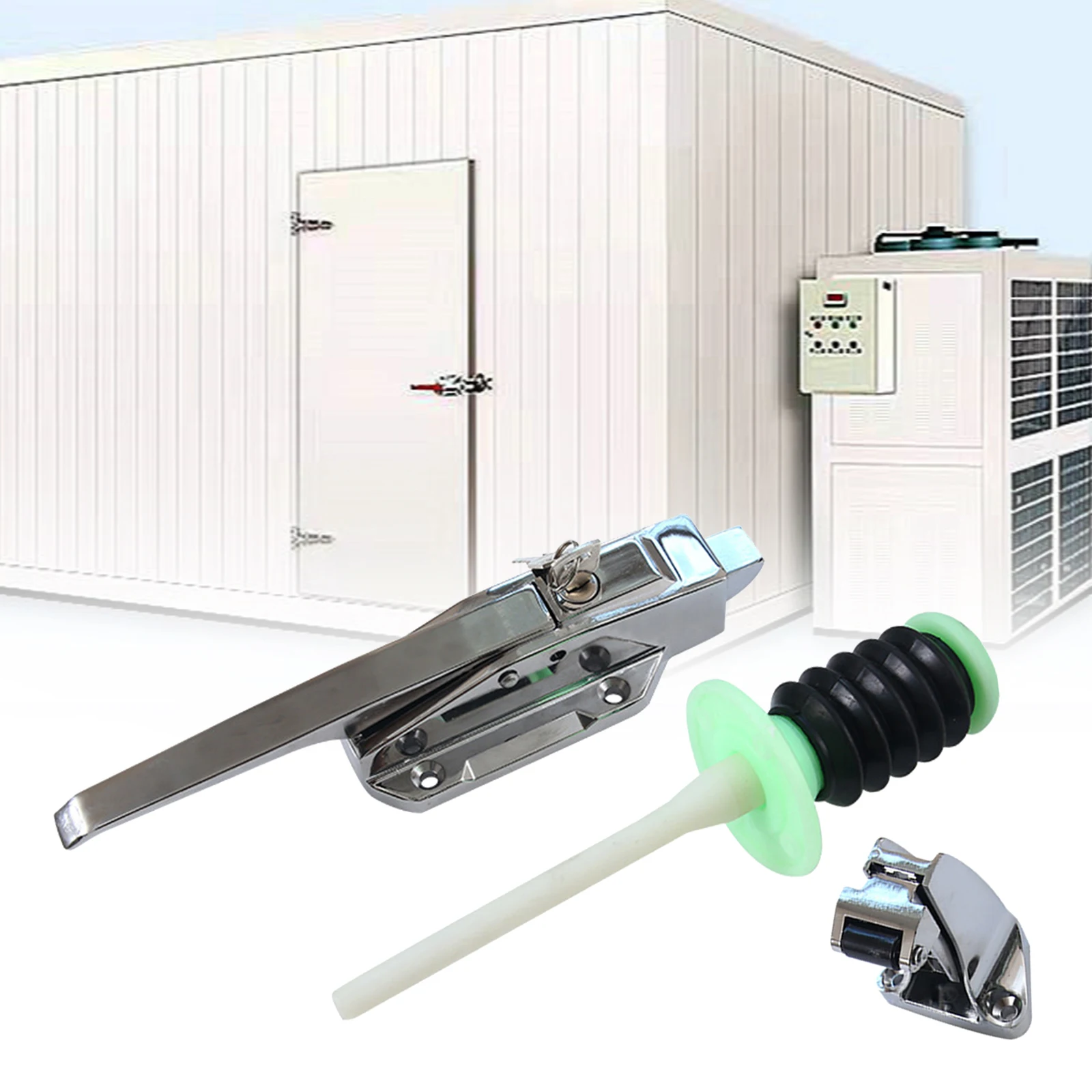 

Дверная ручка морозильной камеры из нержавеющей стали, дверной замок для холодного хранения, аксессуары, дверная дверная ручка для пароварки, безопасная дверная ручка для холодного хранения