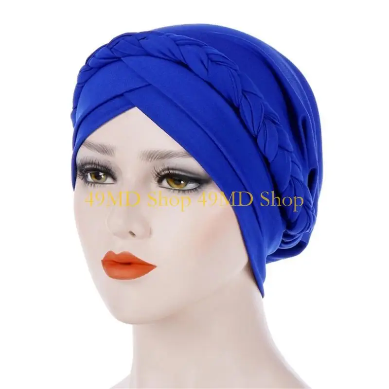 49MD African Headwrap Women Turban Pre-tied Headwrap Braid Headscarf Jerse Turban