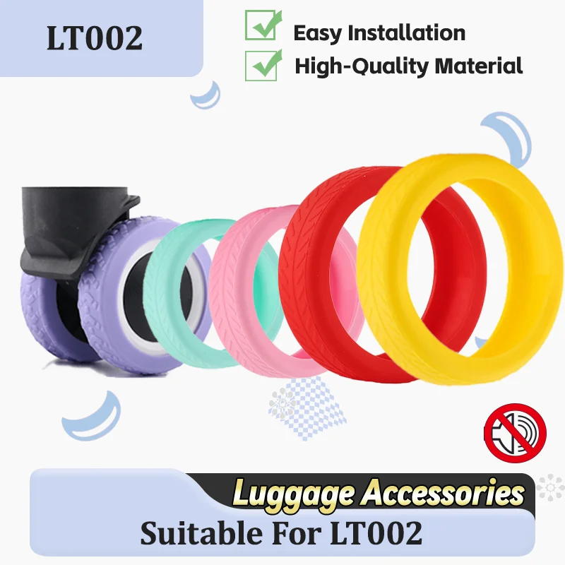 For LT002  Durable Luggage Wheel Cover Accessories Rubber Silent Castors Luggage Wheel Noise Reduction Protective Covers