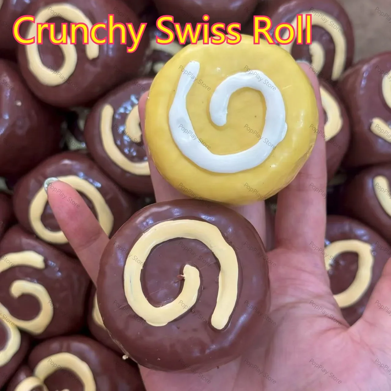 Knusprige Schweizer-Rollen-Quetschfigur, handgemachter Ball, Liebes-Schweinchen, langsam zurückfederndes Fidget-Spielzeug, sensorisches Spielzeug zur Angst- und Stresslinderung, ASMR. – Detail 1