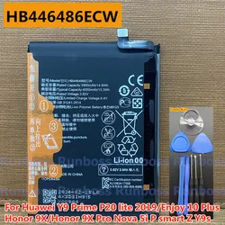 New HB446486ECW 4000mAh Battery For Huawei Honor 9X STK-LX1 STK-LX2 STK-L22 HLK-LX1 HLK-L21 HLK-L41 HLK-AL00 HLK-AL00 HLK-TL00