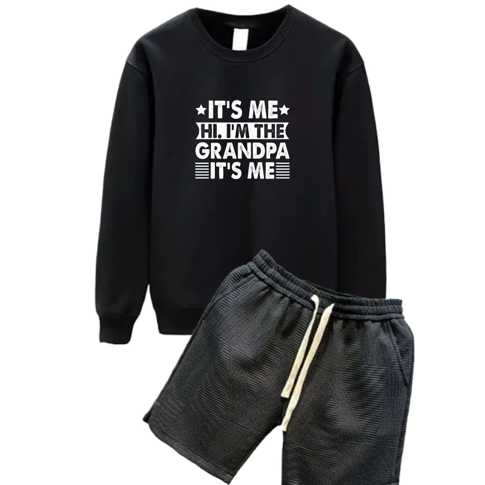 

2025 Spring And Autumn Polyester Fiber Men Star graffiti letter print Set Long Sleeve Daily Wear Stylish Outfit two-piece sets