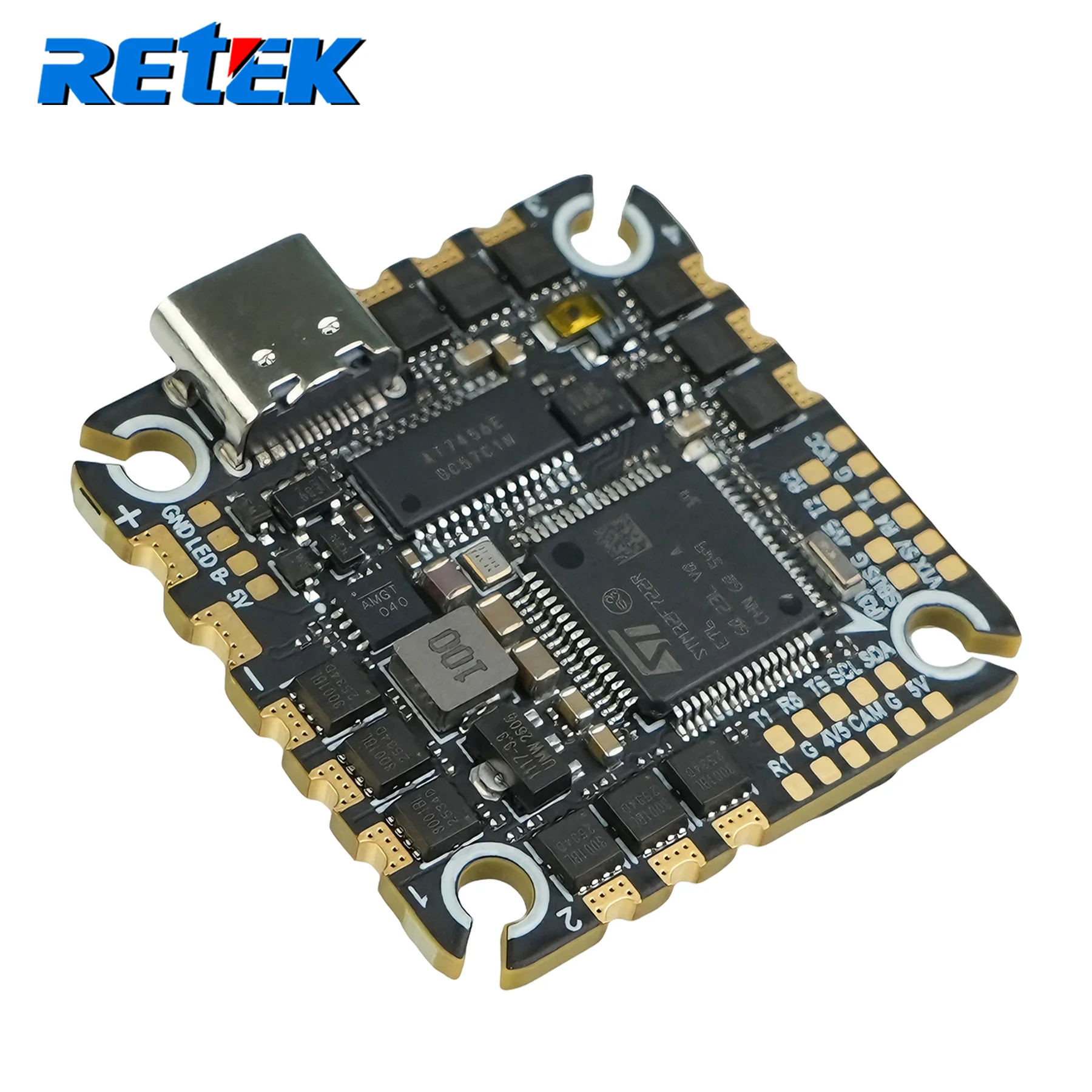 RETEK AIO F722 F405 V2 Flight Controller +4-in-1 ESC 40A BLHeli_S 2-6S 25.5 × 25.5mm / M3 RC FPV Racing Drone